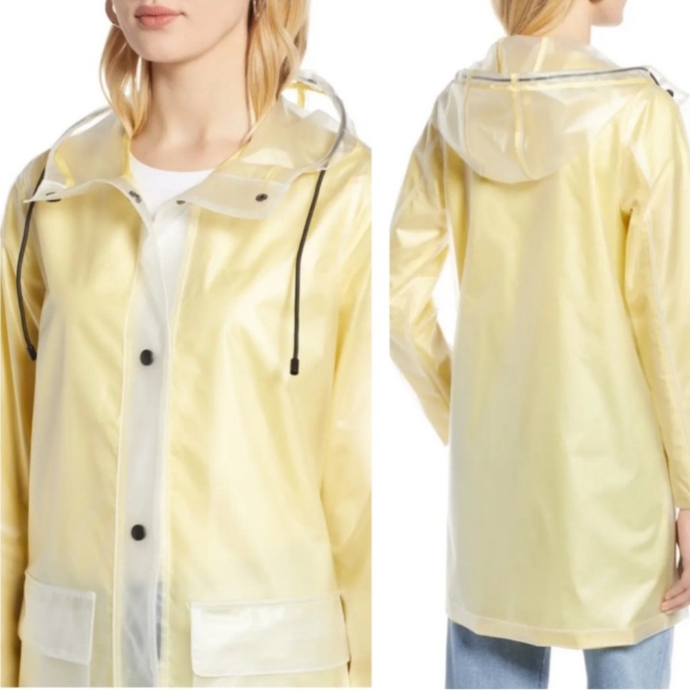 Halogen Patch Pocket Transparent Women’s Raincoat